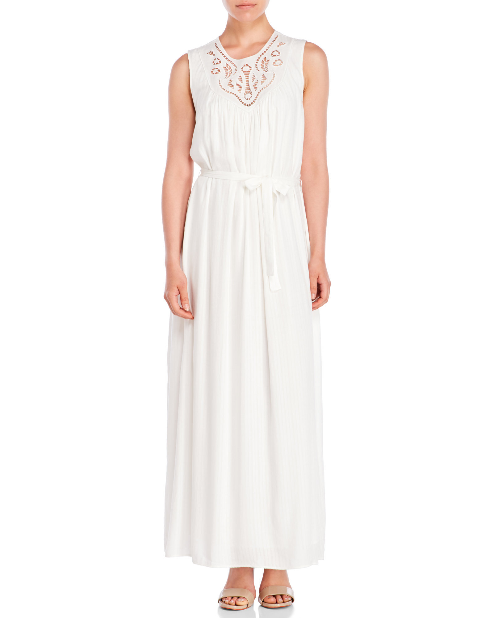 Max Studio | Sleeveless Crochet Trim Maxi Dress | Nordstrom Rack Max Studio | Sleeveless Crochet Trim Maxi Dress | Nordstrom Rack